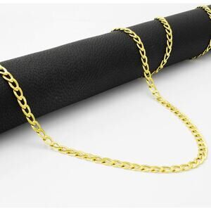 NWT Nuragold 10k Yellow Gold Cuban Curb Link 3.5mm Chain Necklace (20")